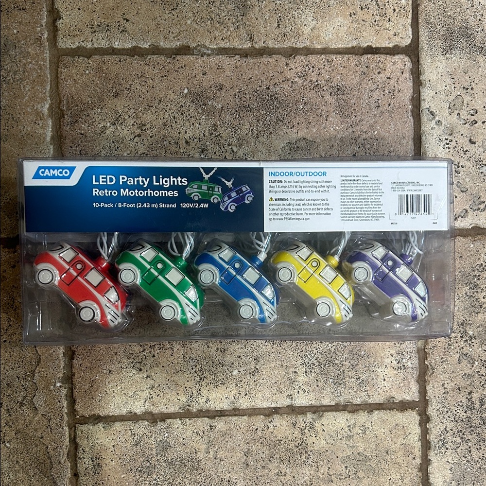 Camco LED Retro Motorhome Party Lights - Multi Color